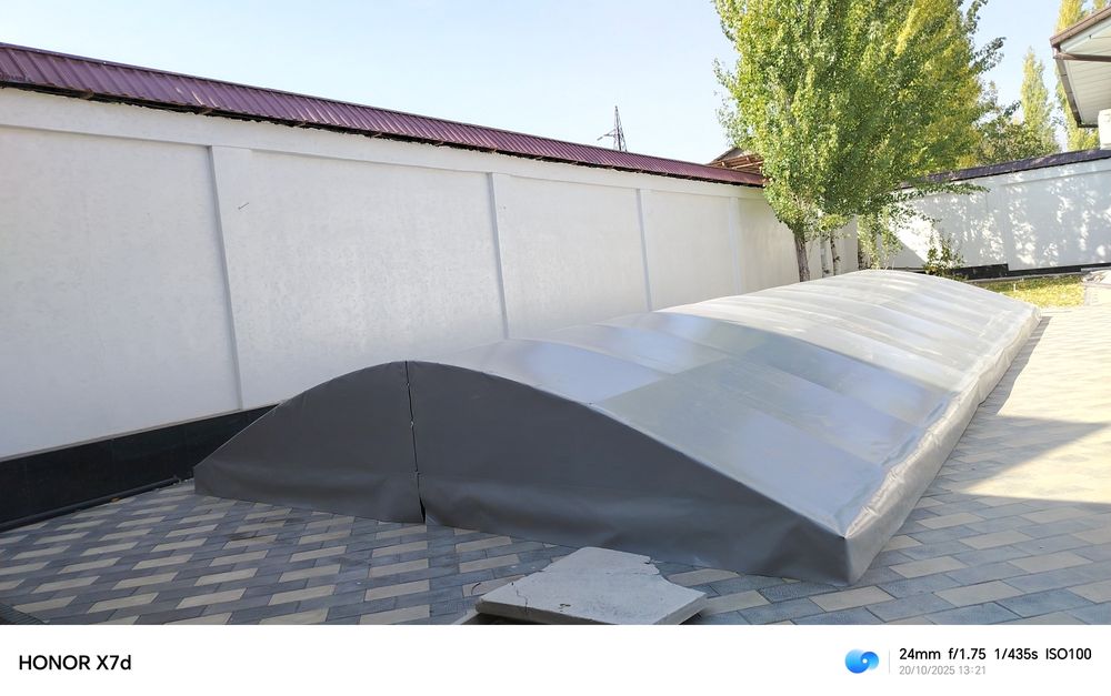 Баннер банер бассейн салафан соя сетка тент капсула установка