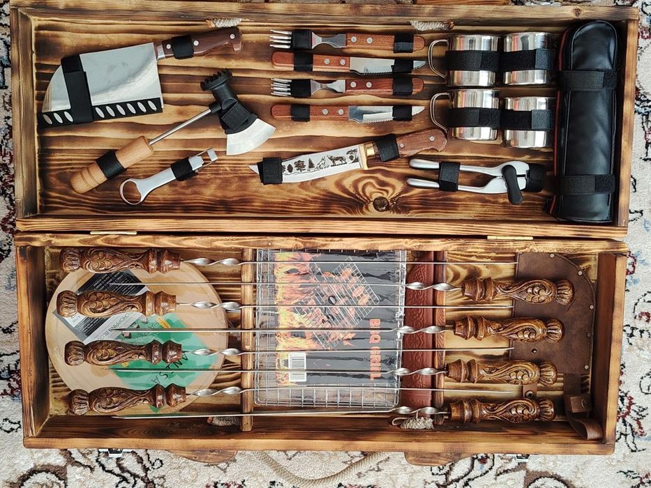 Shampur komplekt nabor. Shashlik va mangal nabor. Piknik