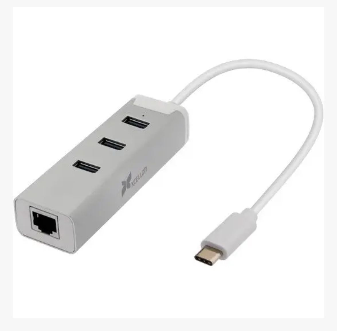 3-портов USB 3.0 тип-C хъб с Gigabit Ethernet порт