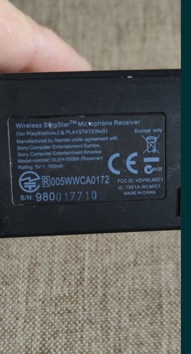 Receiver Wireless  Microfon Singstar PS3 și Ps2