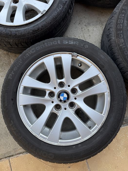 Set 4 jante originale BMW Style 156 + anvelope Continental 205/55 R16