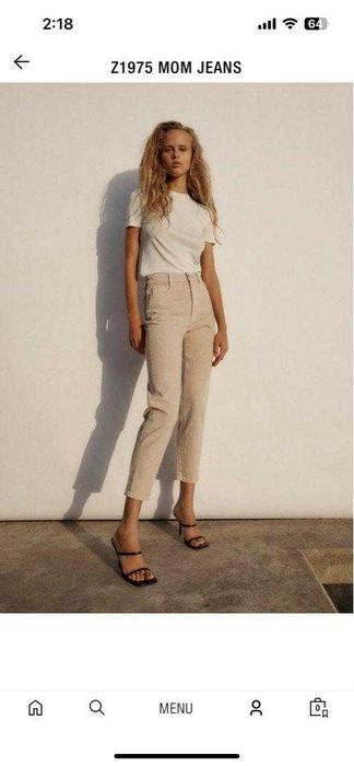 Blugi Zara mom fit noi, fara eticheta