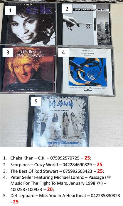 CD-uri originale, editii vest, verificate discogs - 9 vândute