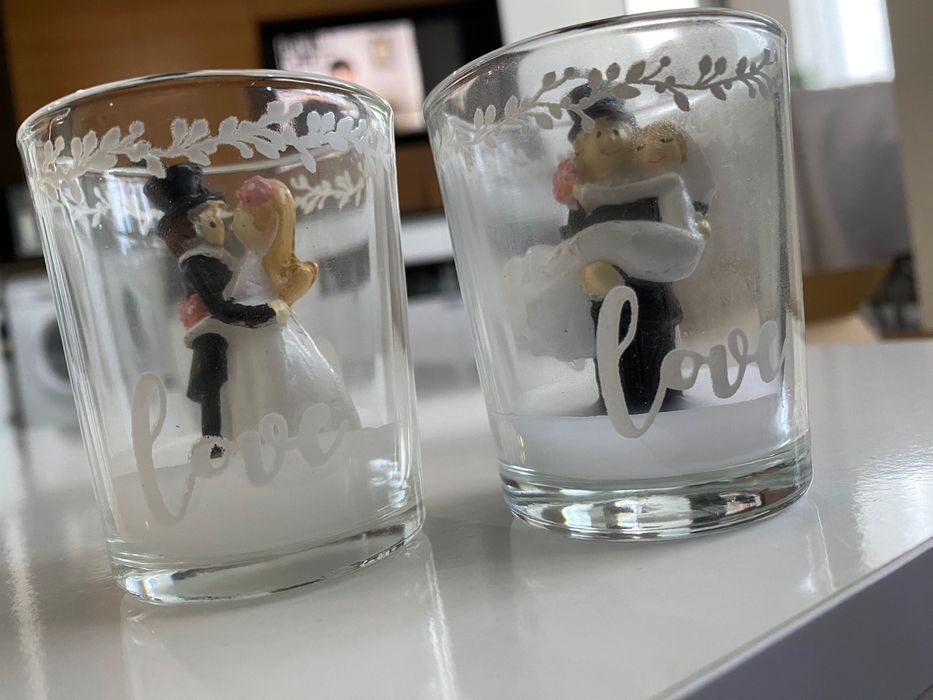 30бр свещи младоженци за декорация или подаръци за гости на сватба