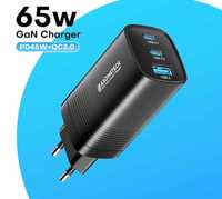 BONUS-Încărcător GaN super fast charge 65W 2xUSB-C + USB-A