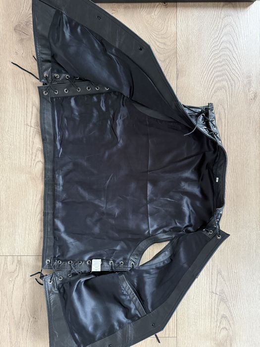 Vesta Piele Naturala Model Deosebit Negru Barbati | Marime XL