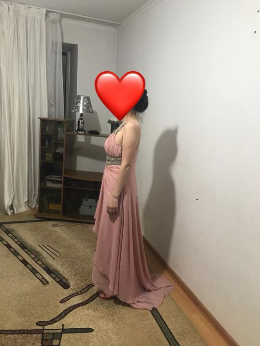 Платье на выход  , б/у  шифон