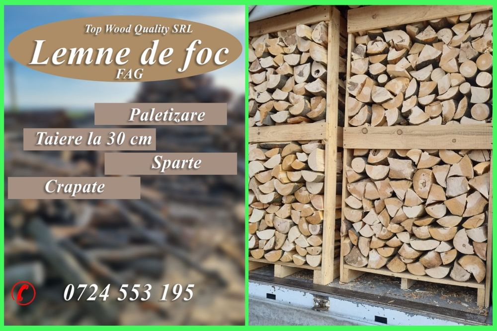 Lemne de foc taiate si sparte