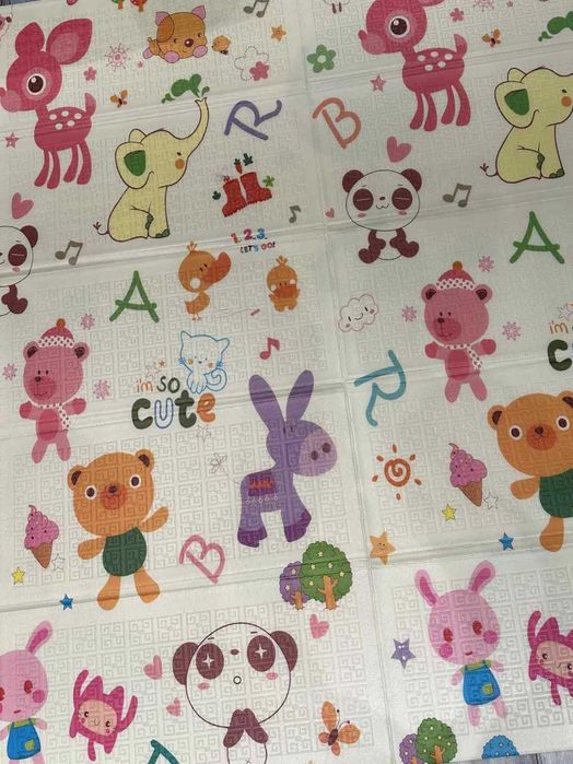 ПРОМОЦИЯ! Двулицево термо килимче за игра 150х180 см на 1 см дебелина