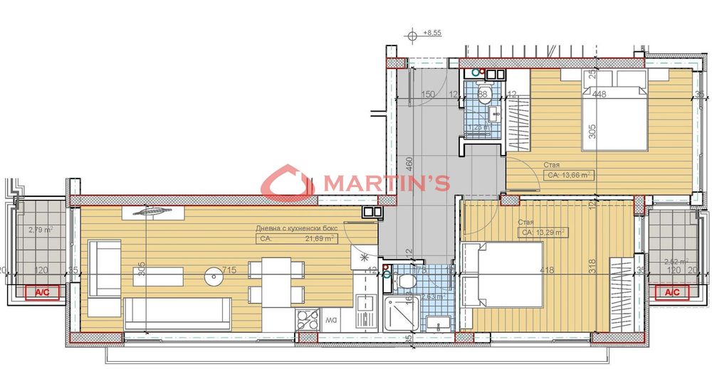 3-стаен в София-Павлово площ 95 цена 179300