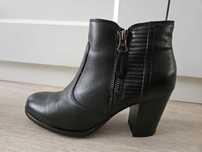 Botine ghete cu toc piele 36