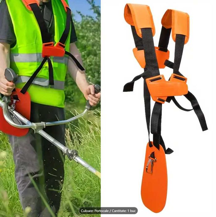 Ham pentru motocoasa/trimmer, textil, portocaliu si negru
