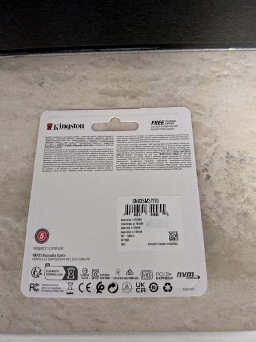 SSD Kingston NV3 1TB PCi Express 4.0 x4 M.2 2230