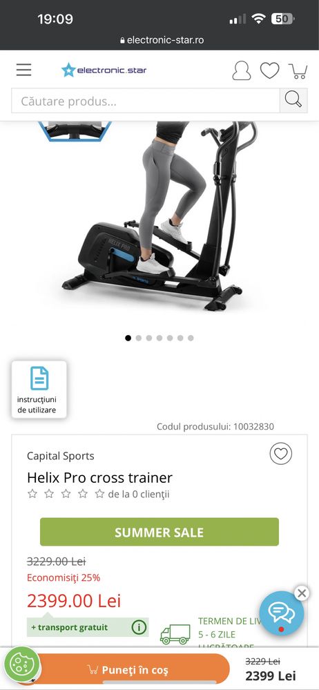 Bicicleta stepper Capital Sports pro