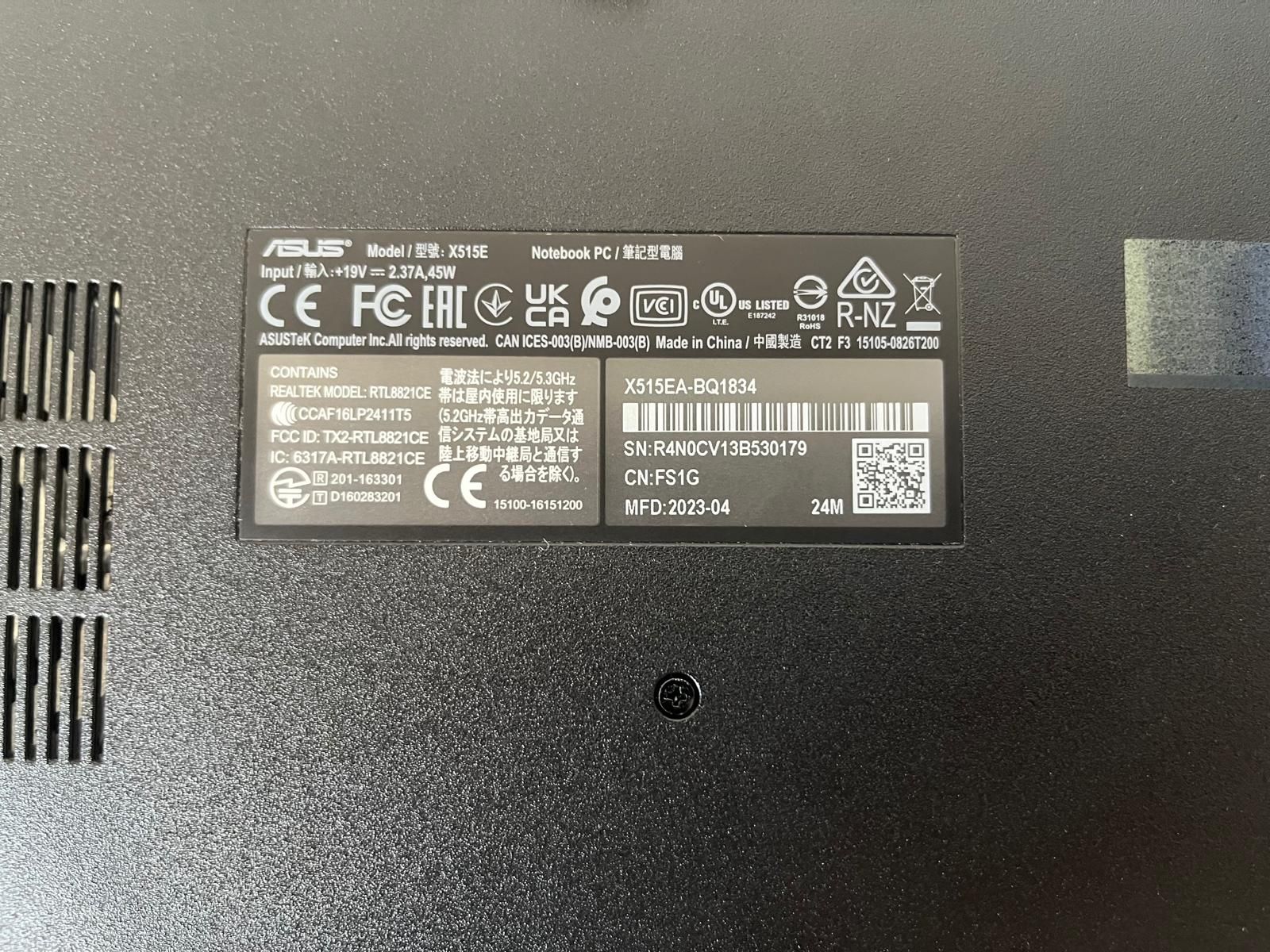 Laptop Asus X515E i7-1165G7 11Th 8gb Ram 512Gb SSD