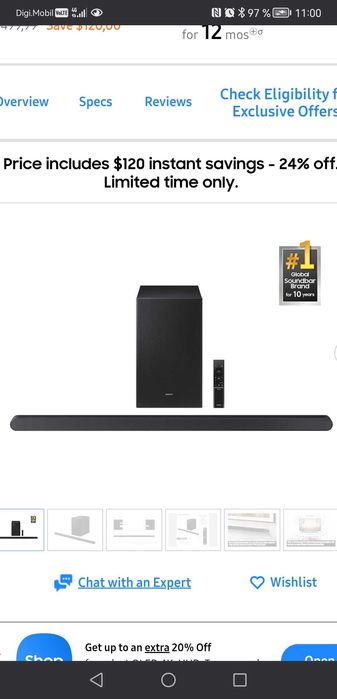 Samsung soundbar HW-S700D, nou, garantie