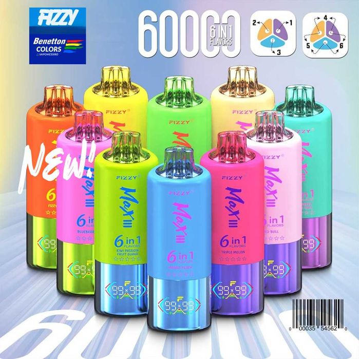 Noul Vape Fizzy 6 in 1 cele mai noi arome !