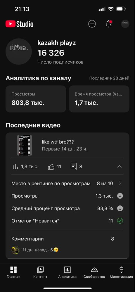 продается ютуб канал