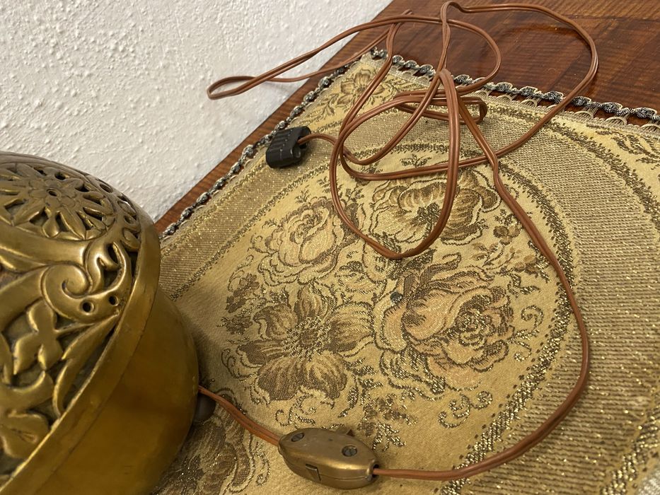 Стара френска лампа от месинг