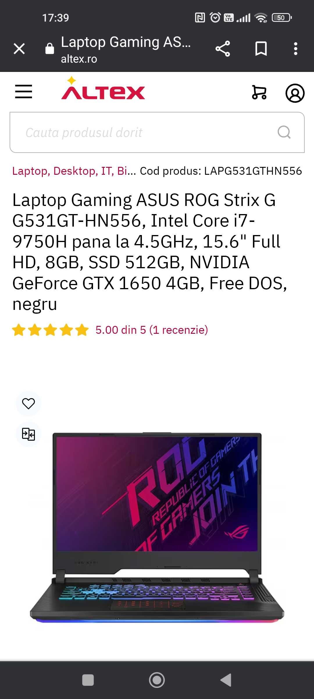 Laptop Asus ROG Strix