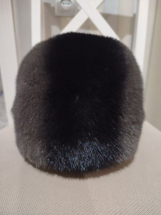 Шапка норка голубая