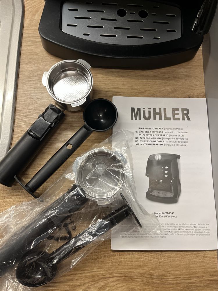 Кафемашина Muhler MCM-1583 — отлично състояние + нови аксесоари