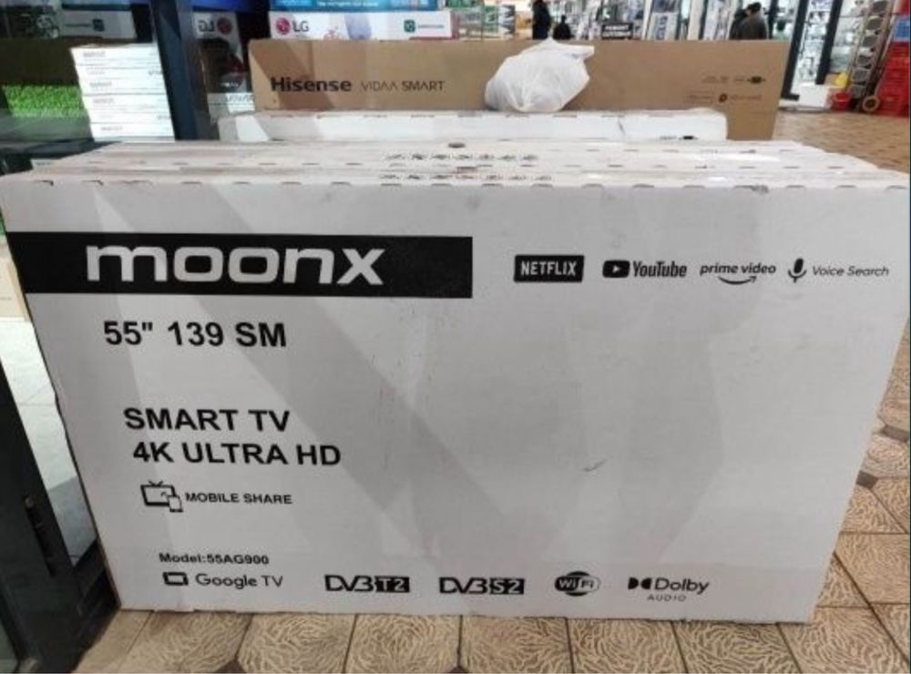 телевизор moonx 43” 50” 55” прошивка канал и доставка бонус