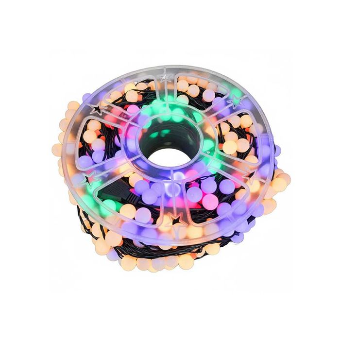 Instalatie Rola 50m 240 LED Bulb Multicolor Protectie Apa IP44