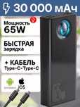 Внешний акумулятор  BASEUS 65W  30000 мАч мощность 65Bт