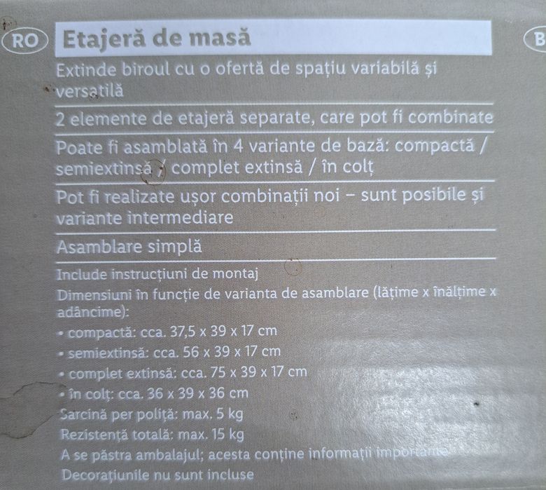 Etajera masa birou corp mobila podea camera 4 modalități de asamblare