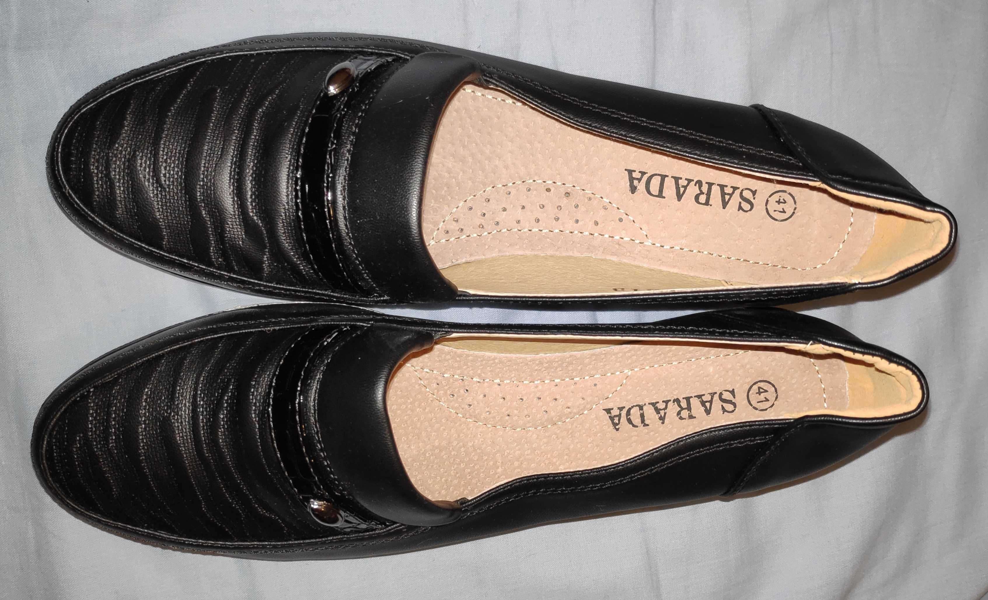 Pantofi negri din imitatie de piele dama/femei marimea 41 - NOI