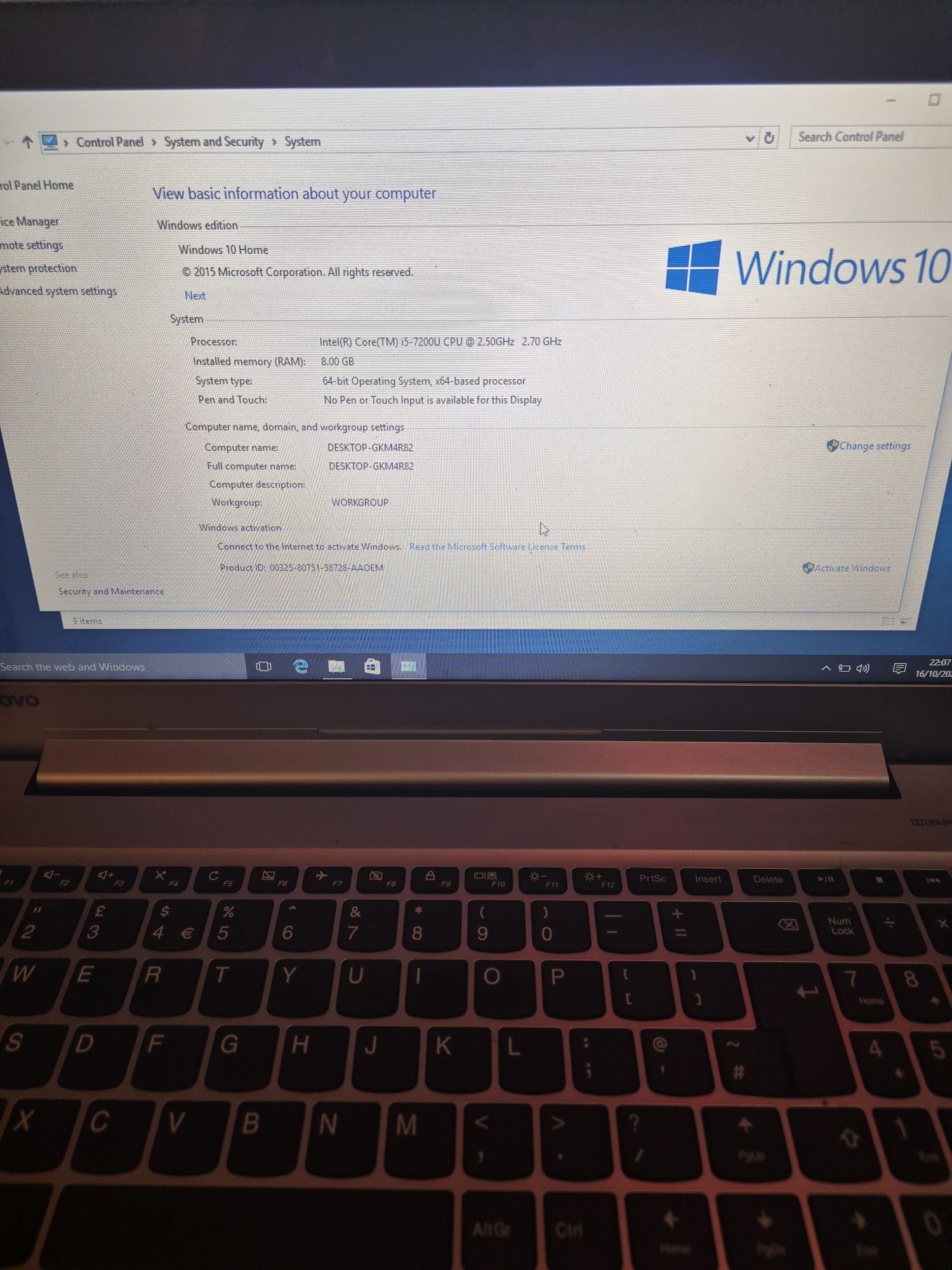 Laptop Lenovo ideapad 310