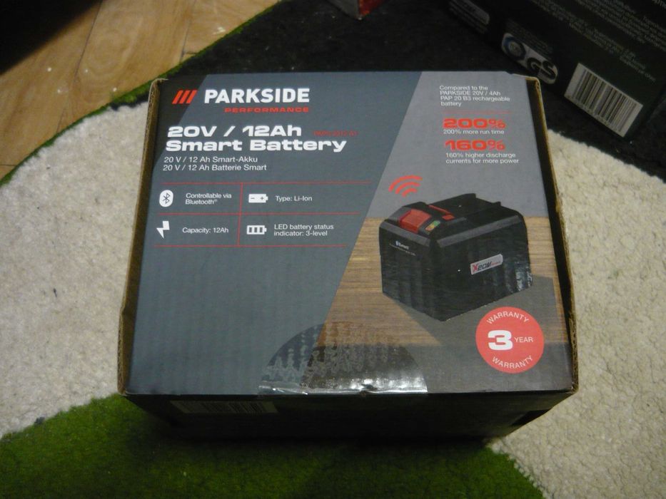 Acumulator baterie Parkside smart bluetooth 20 V 12 Ah NOUĂ sigilată