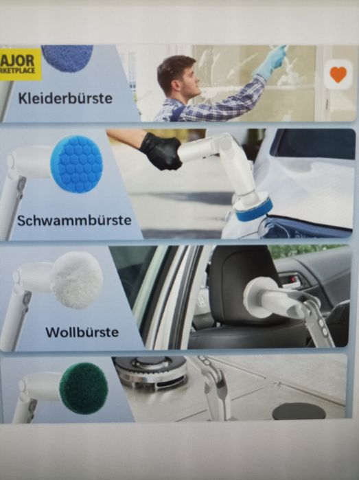 Perie electrica de curățare cu 8 capete