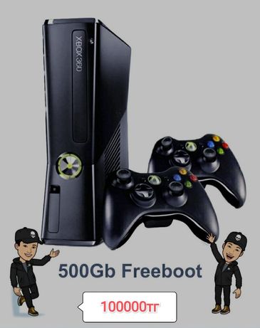 Продам XBOX 360 SLIM 1Tb 100-игр прошитый Freeboot идеален
