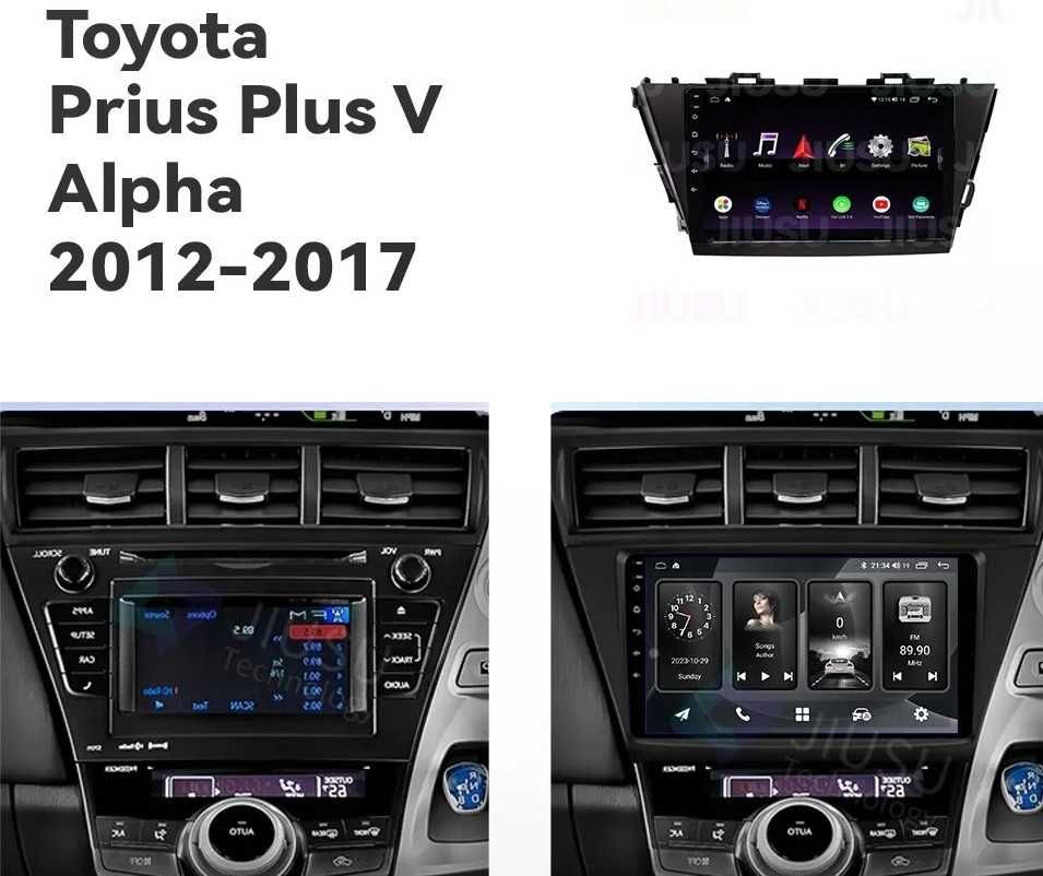 Мултимедия за Toyota Prius V Plus Alpha Двоен дин Навигация Android +