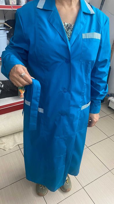 халат женский хозяйственный с длинным рукавом