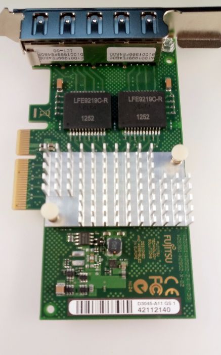 Intel i350-T4 1Gb QP Мрежов Адаптер 4 порта RJ45 00AG522 00JY854 0NWK2
