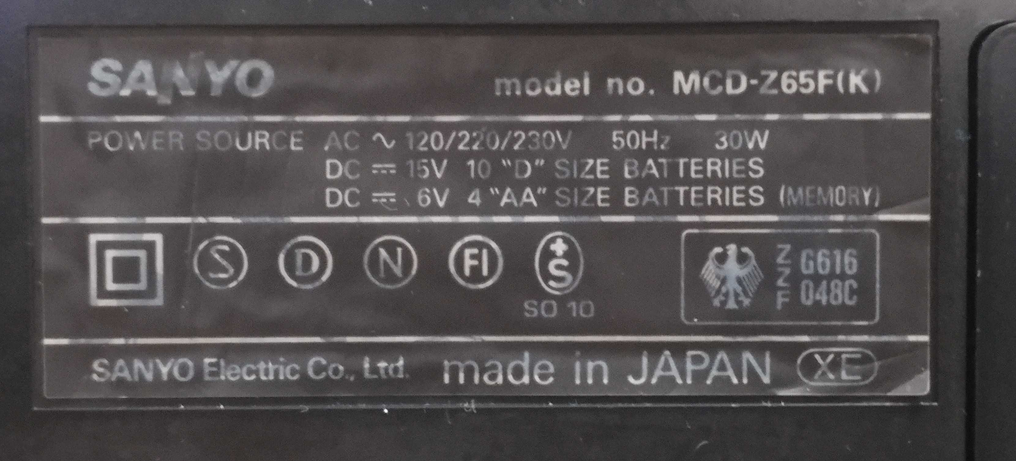 Sanyo  MCD - Z65F (K)