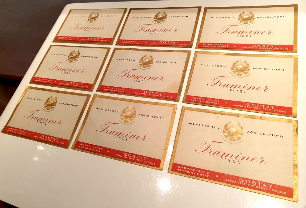 Etichete rare vinuri românești vechi de colectie 1950-1960