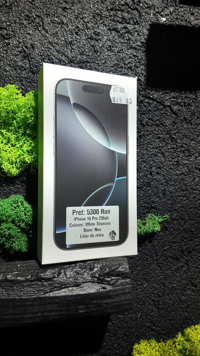 iPhone 16 Pro 256gb White Neverlocked Nou Sigilat/Fact+Garantie