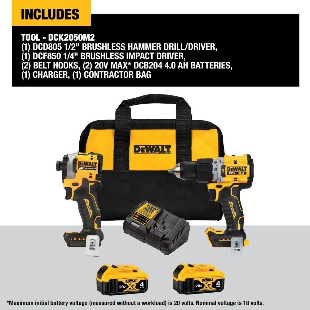 Dewalt DCK2050M2 20V Max набор суперкомпактных шуруповёртов