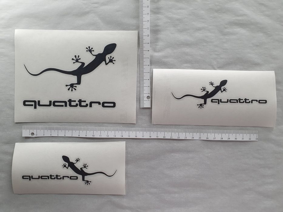 3бр. стикери Sticker Audi quattro gecko 002
