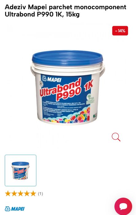 Parchet Chevron 70 m²+adeziv Mapeip990+amorsa PU1K-nou,sigilat