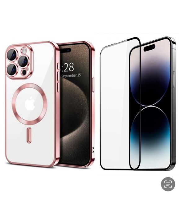 Husa Wireless Brighht + Folie Sticla Curbata Iphone 11/12 PRO/PRO MAX