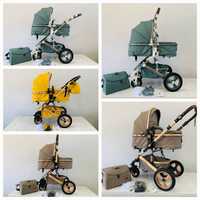 Детская коляска трансформер Luxmom 2в1 сумка,дождевик в подарок
