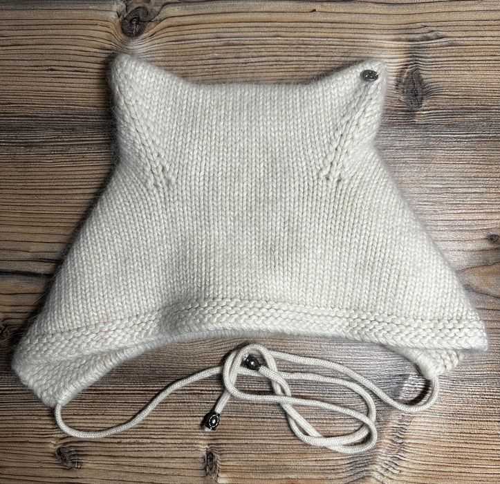 Чепчик с ушками теплый