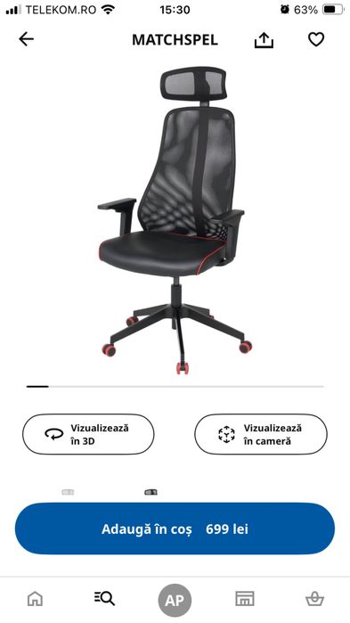 Scaun gaming Ikea Matchapel