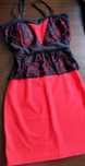 Rochita rosie cu dantela neagra