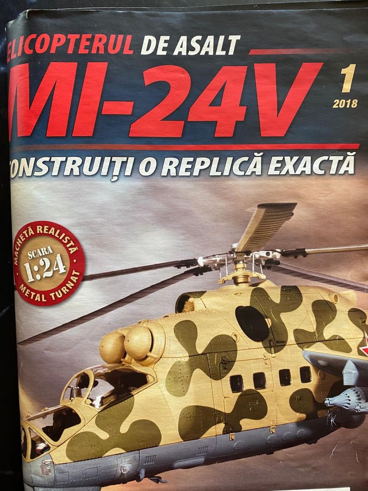 Machetă Elicopter de asalt MI-24V, alcătuită la scara de 1/24.